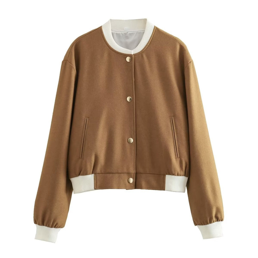 R&B | Kurze Jacke mit Metallknöpfen für Damen im lässigen Design Liora