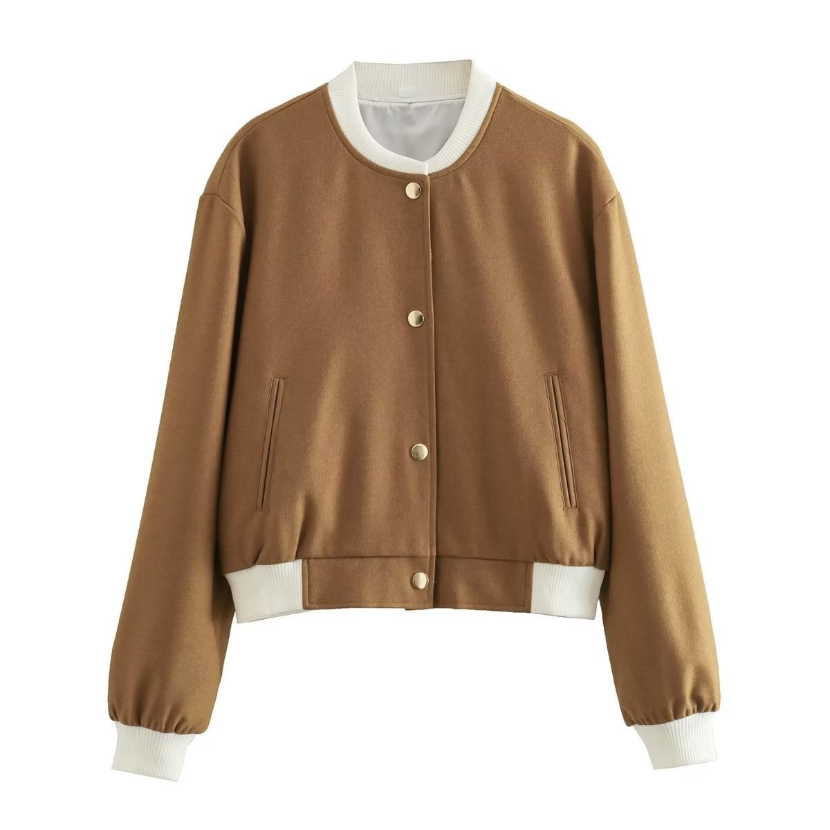 R&B | Kurze Jacke mit Metallknöpfen für Damen im lässigen Design Liora