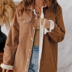 R&B | Damen Fleece gefütterte Cordjacke Liora