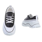 Schwarz niedrige Turnschuhe R&B R&B
