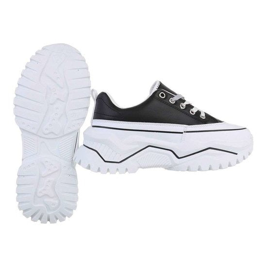 Schwarz niedrige Turnschuhe R&B R&B