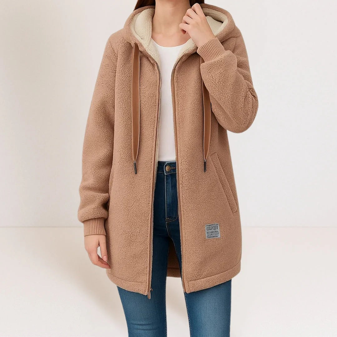 R&B | Komfortable und entspannt geschnittene Fleecejacke für Damen mit Kapuze