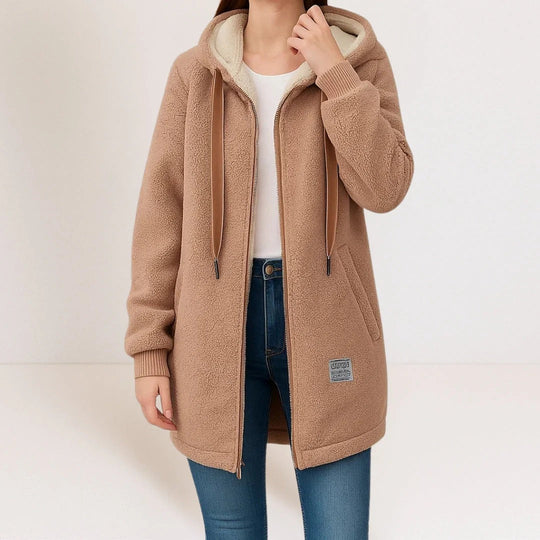 R&B | Komfortable und entspannt geschnittene Fleecejacke für Damen mit Kapuze