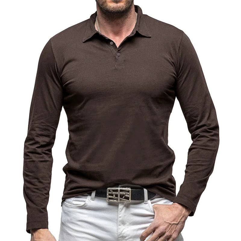 R&B | Piqué Shirt Slim Fit Langarm Knopfverschluss Baumwolle Smart Lässig