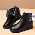 R&B | Stiefeletten Leder Warm Gefüttert Strukturierte Passform Schnalle Rutschfeste Sohle