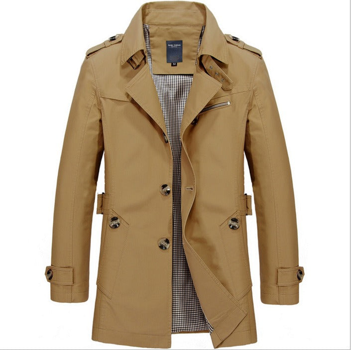 R&B | Wasserdichter Herren-Trenchcoat mit Doppelknöpfen - Miles