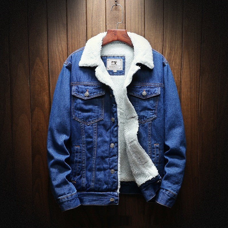R&B | Herren Jeansjacke mit Fleece-Futter