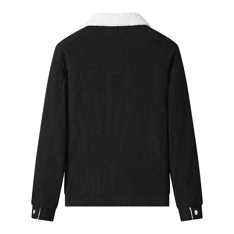R&B | Cordjacke für Herren mit Fleecefutter, lässiger Stil