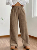 R&B | High Waist Teddy Loungehose mit Kordelzug