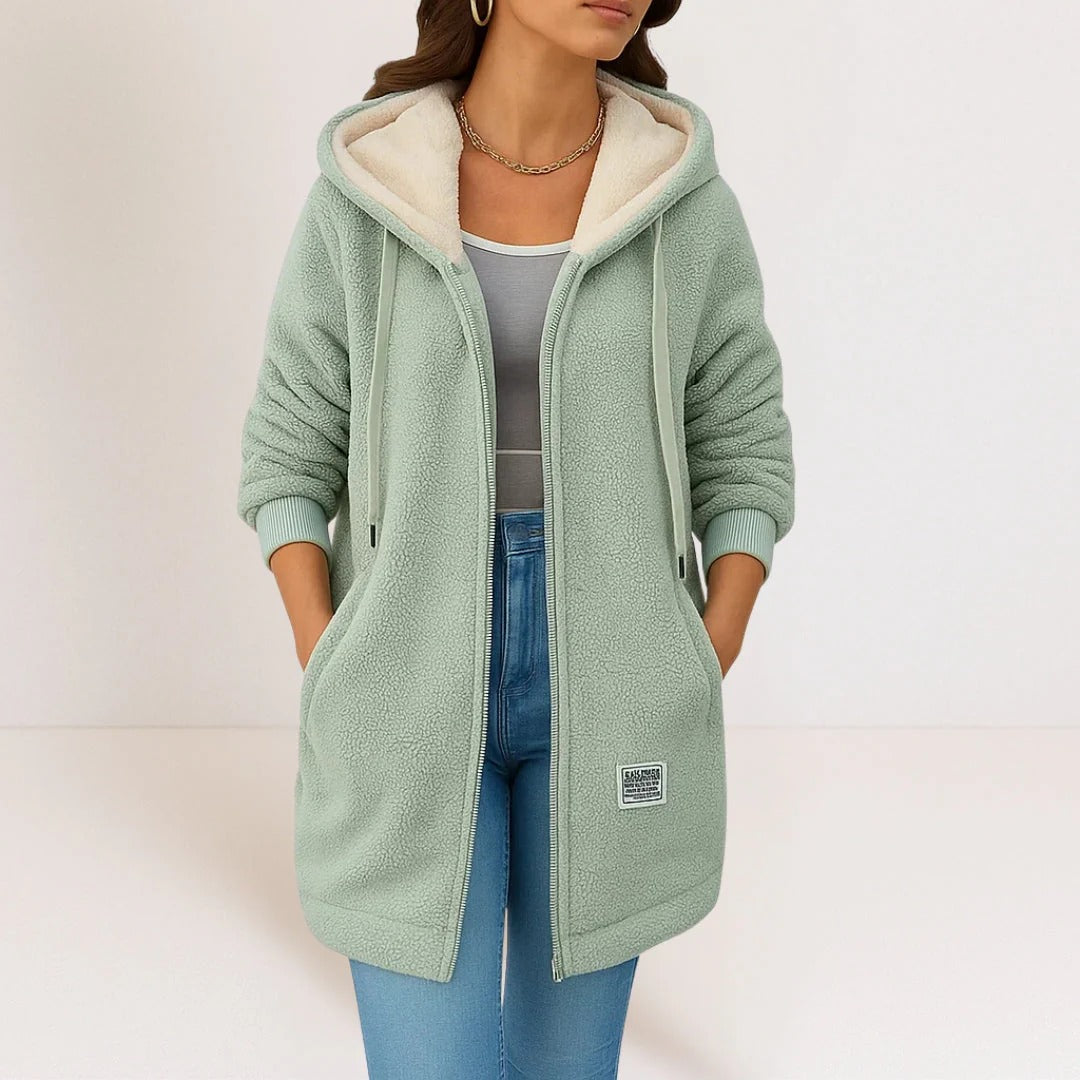 R&B | Komfortable und entspannt geschnittene Fleecejacke für Damen mit Kapuze