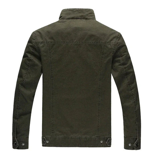 R&B | Bikerjacke Strukturierte Passform Reißverschlussverschluss Schulterklappen Baumwolle