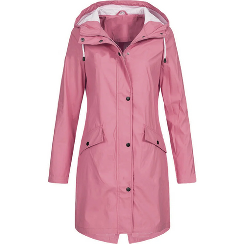 R&B | Regenjacke Taillierte Passform Wasserabweisend mit Kapuze und Knopfverschluss