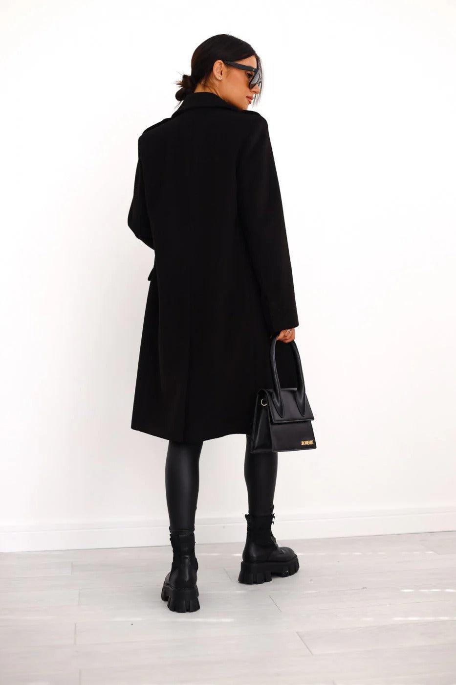 R&B | Doppelreiher Langmantel Elegante Wollmischung Übergangsjacke