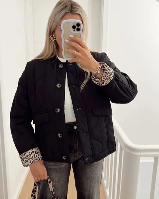 R&B | Elegante Jacke mit Leopardenmuster