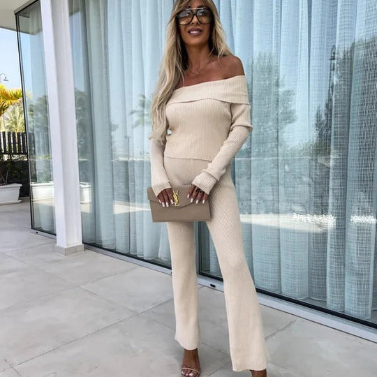 R&B | Schmaler Schnitt Off Shoulder Ausgestellte Beine Vollständig Bequem
