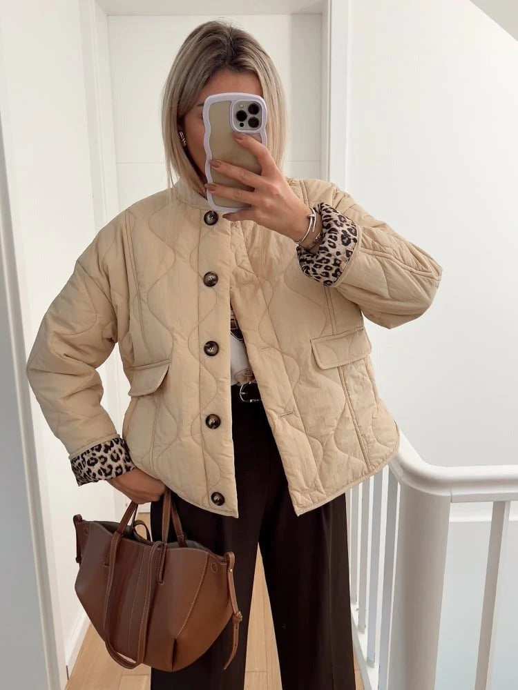 R&B | Elegante Jacke mit Leopardenmuster