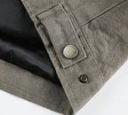 R&B | Herrenjacke mit Wildleder-Effekt und Druckknopfverschluss