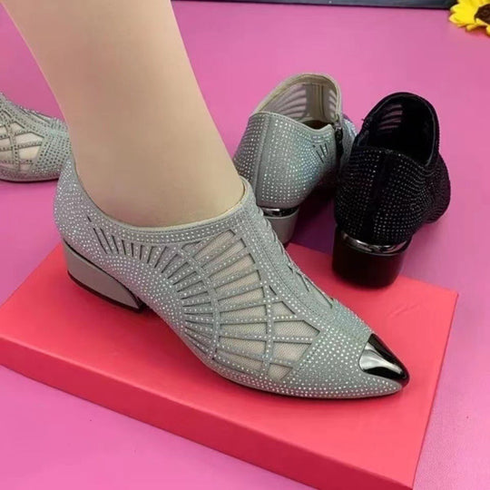 Stilvolle Schuhe mit Mesh und klobigem Absatz R&B R&B