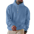 R&B | Kapuzenpullover Lockerer Schnitt Fleece Knopfleiste AlltagsgR&Brauch