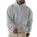R&B | Kapuzenpullover Lockerer Schnitt Fleece Knopfleiste AlltagsgR&Brauch