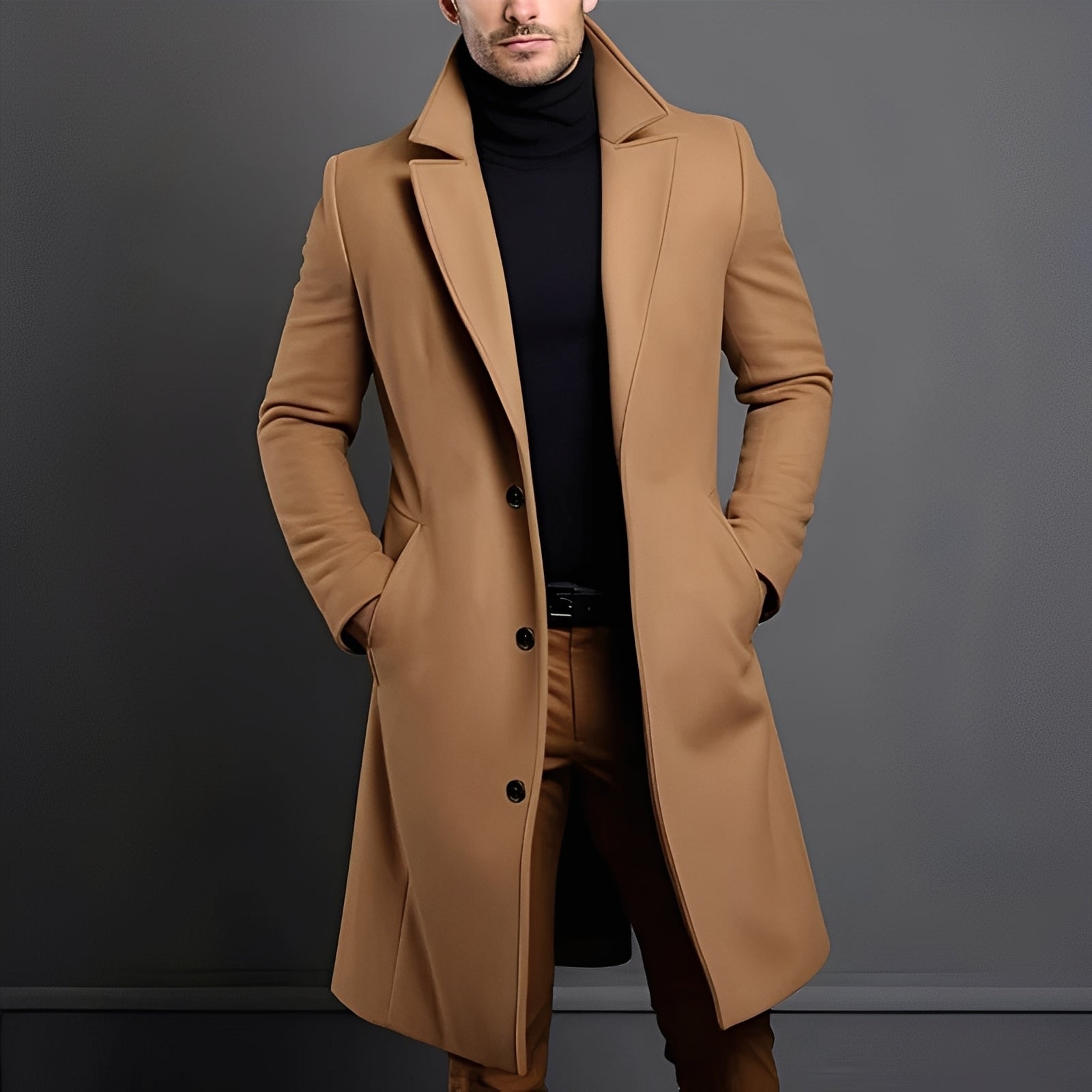 R&B | Eleganter Woll-Trenchcoat für Männer