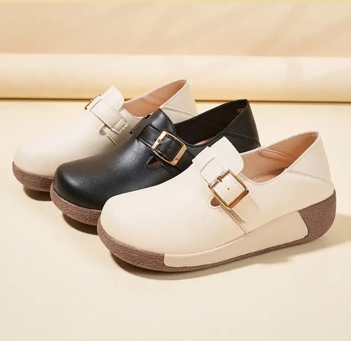 Damen-Lederschuhe mit dicker Sohle R&B R&B