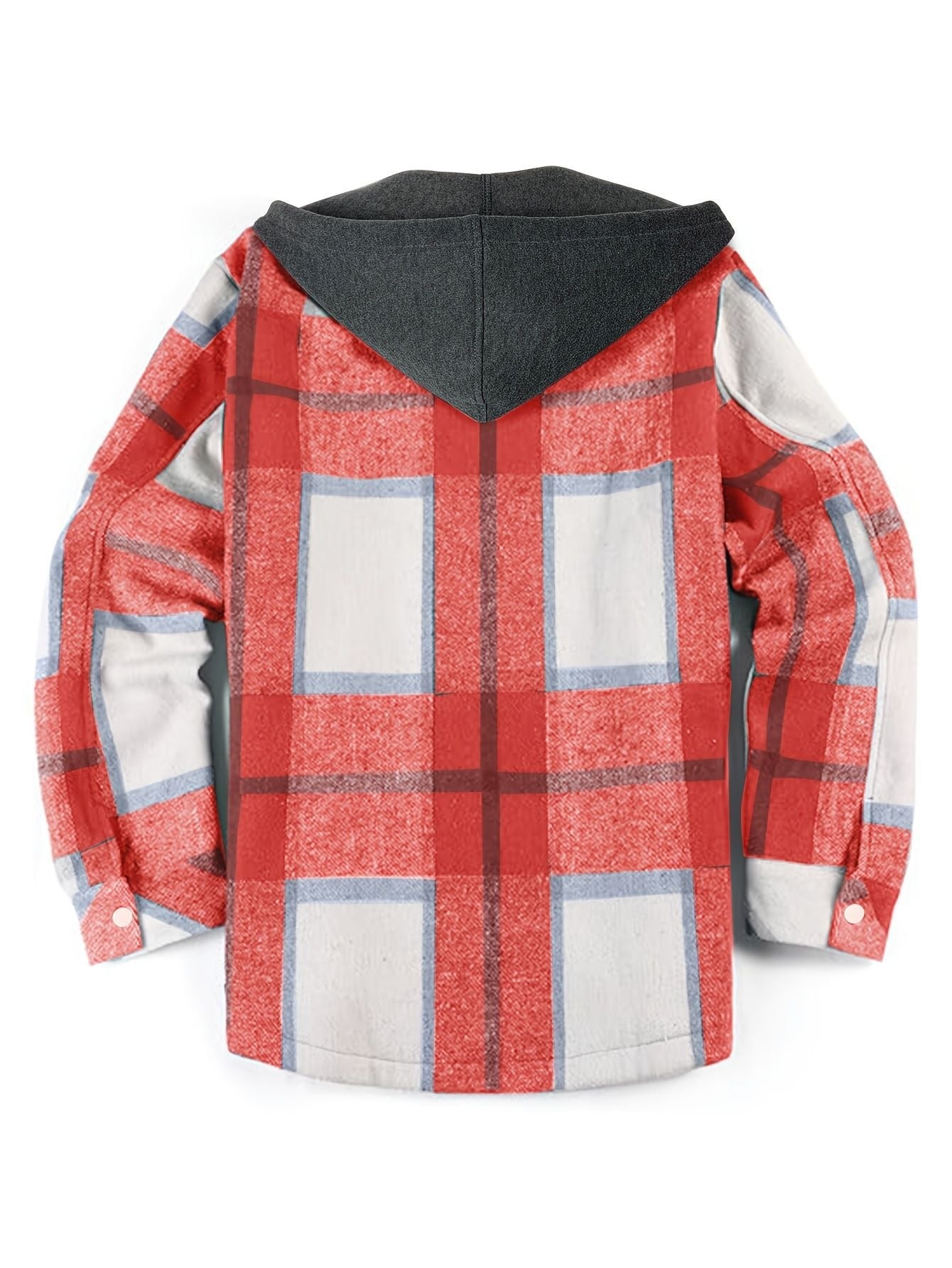 R&B | Karierter Herrenjacke mit Kapuze