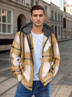 R&B | Karierter Herrenjacke mit Kapuze