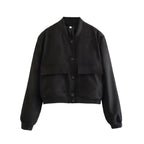 R&B | Cropped Utility Jacke Legere Button up Outerwear