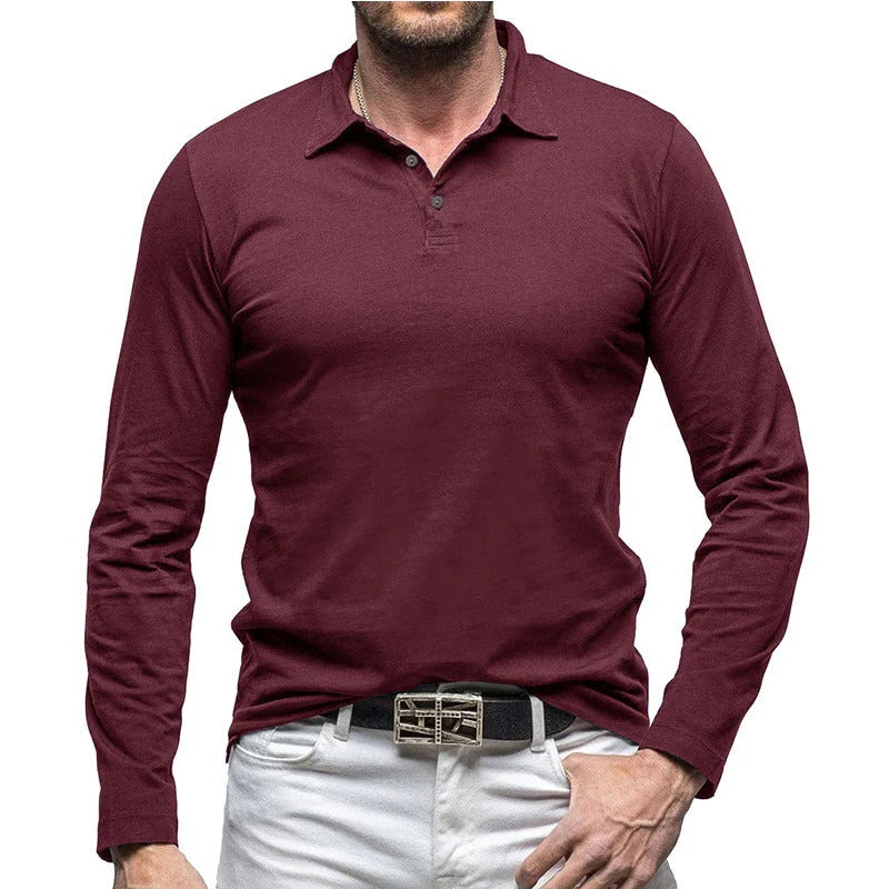 R&B | Piqué Shirt Slim Fit Langarm Knopfverschluss Baumwolle Smart Lässig
