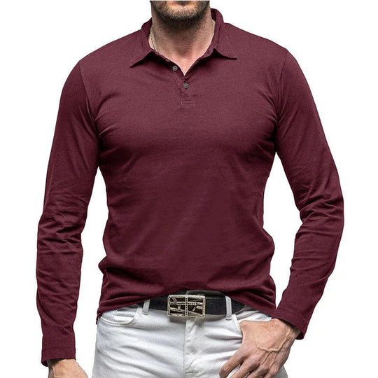 R&B | Piqué Shirt Slim Fit Langarm Knopfverschluss Baumwolle Smart Lässig