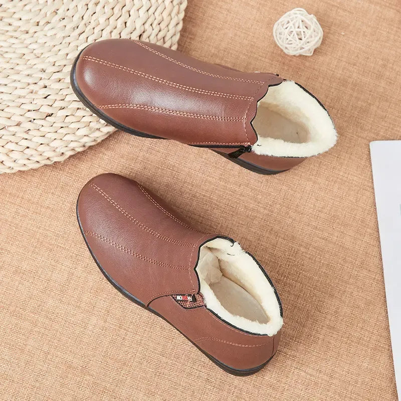 Modische Winterstiefel aus Leder mit Weicher Sohle R&B R&B