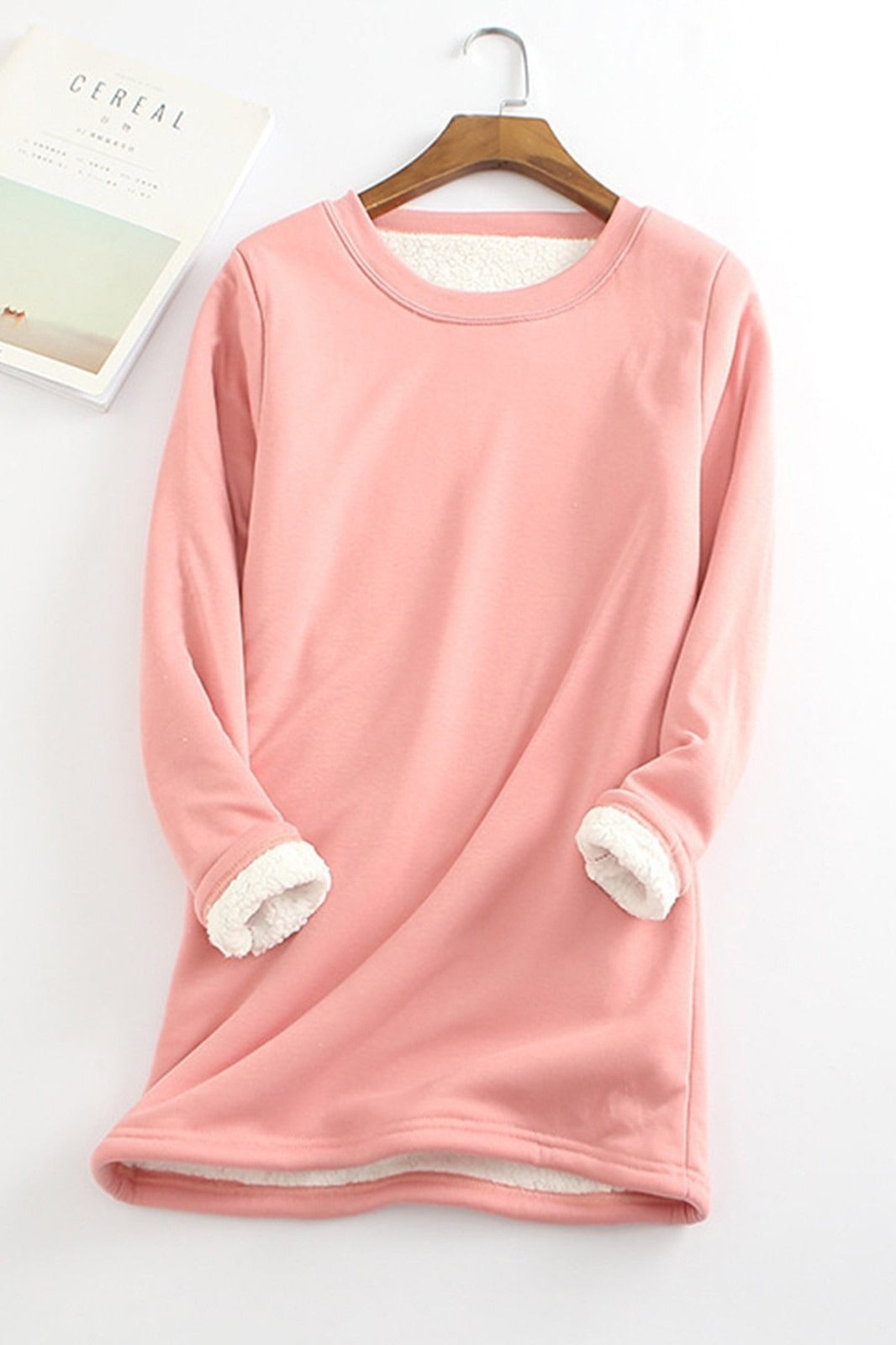 R&B | Tunika Sweatshirt Lockere Passform Langarm Weicher Fleece Futter Komfort