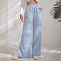 R&B | Weitem Bein Cord Hohe Taille Elastischer Bund Geschlitzter Saum