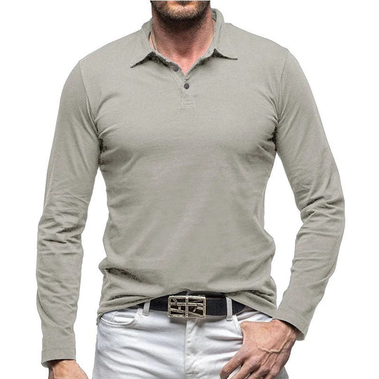 R&B | Piqué Shirt Slim Fit Langarm Knopfverschluss Baumwolle Smart Lässig