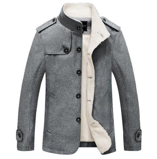 R&B | Trenchcoat Wollmix Schmaler Schnitt Doppelreiher mit Schulterklappen