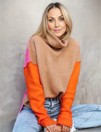 R&B | Eindrucksvolles Color Block Strickpullover