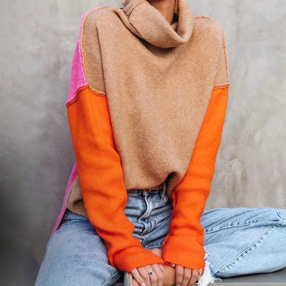 R&B | Eindrucksvolles Color Block Strickpullover