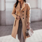 R&B | Klassischer Damen Trenchcoat Mit Doppelter Schleifenverschluss