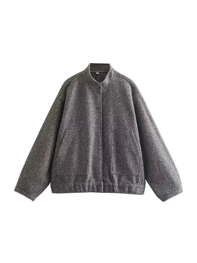 R&B | Übergröße Schnitt Minimalistische Teddyjacke