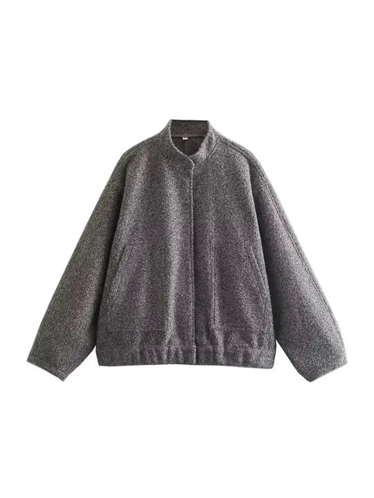 R&B | Übergröße Schnitt Minimalistische Teddyjacke