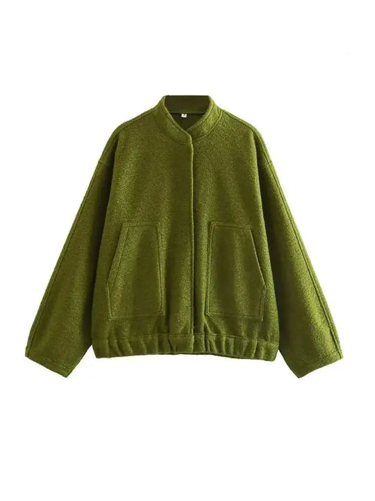R&B | Übergröße Schnitt Minimalistische Teddyjacke