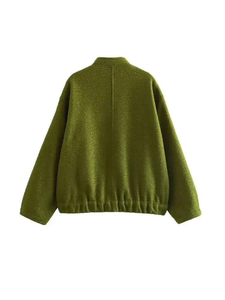 R&B | Übergröße Schnitt Minimalistische Teddyjacke