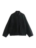 R&B | Übergröße Schnitt Minimalistische Teddyjacke