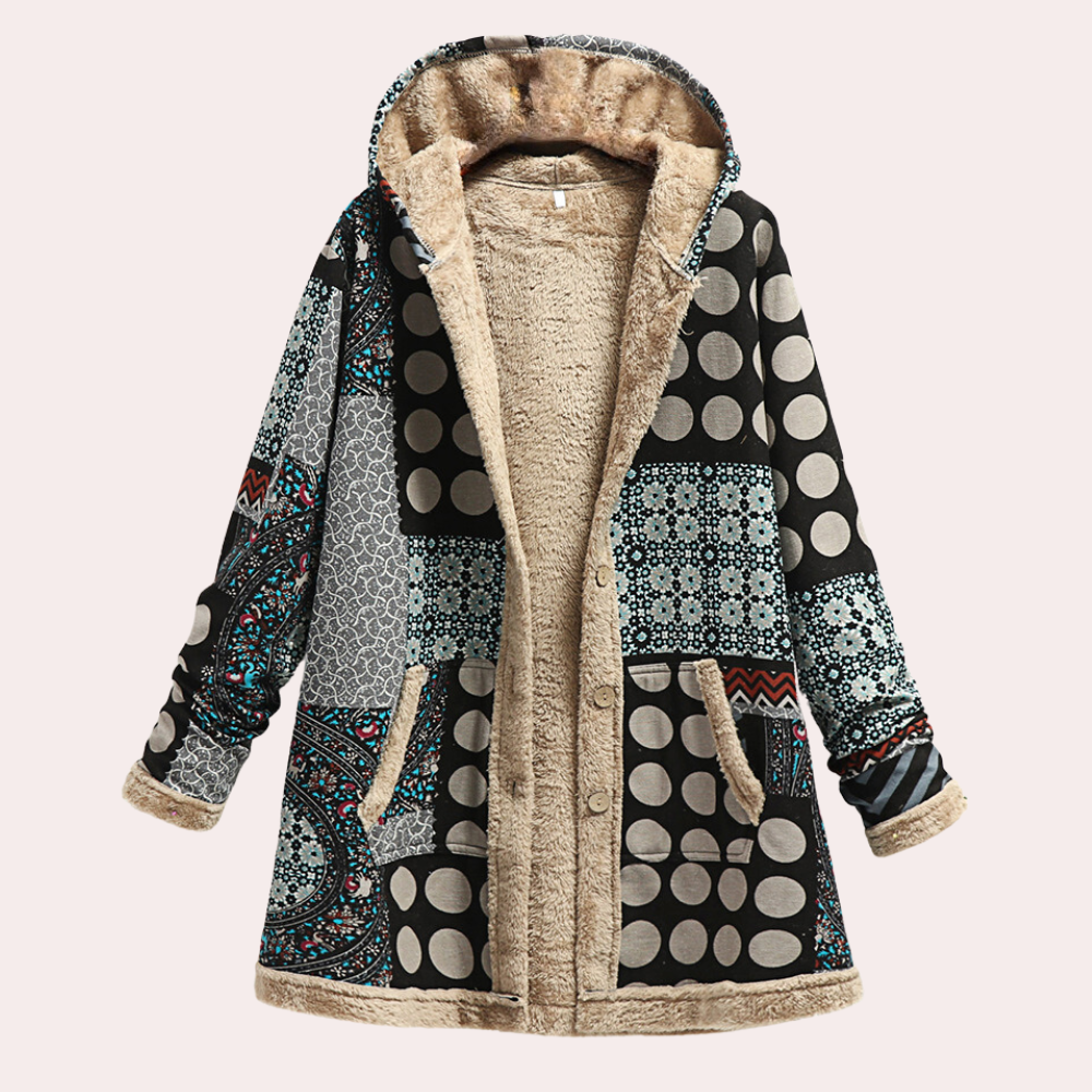 R&B | Warme Winterjacke mit Kapuze für Damen