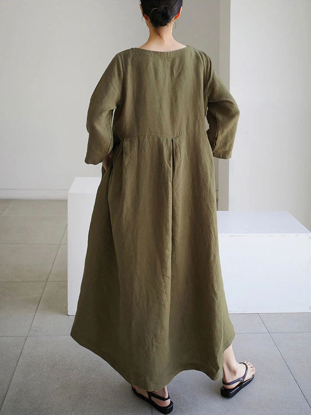 Lockeres kleid mit Seitentaschen