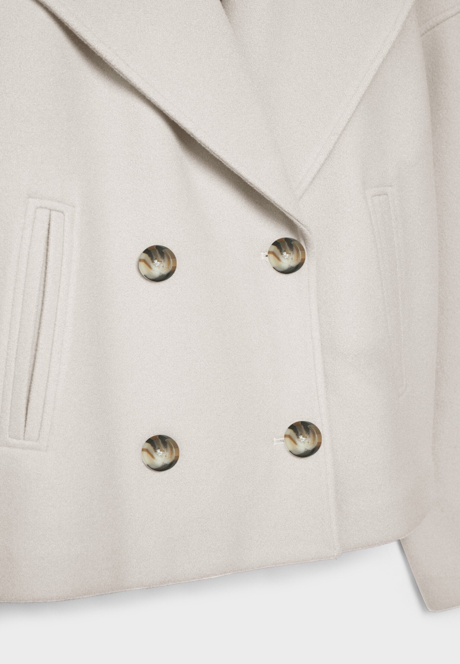 R&B | Damen Kurzer Mantel Oversize Herbst Übergang