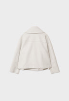 R&B | Damen Kurzer Mantel Oversize Herbst Übergang