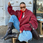 R&B | Oversized Rollkragenmäntel für Frauen
