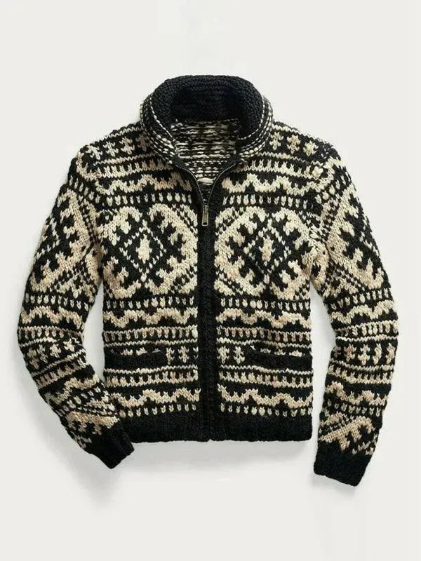 R&B | Gestrickter Herren Strickjacke Pullover